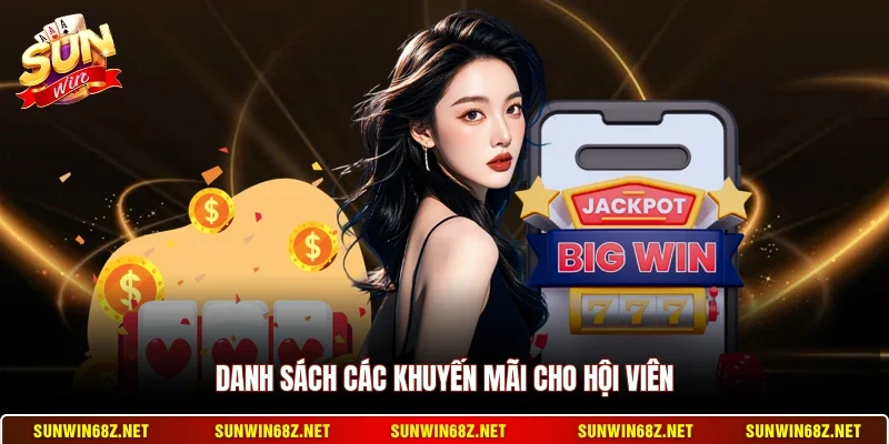 Danh sách các khuyến mãi cho hội viên